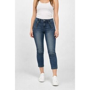 Vintage Bluenotes Crop Skinny Jeans Women's Zip Pockets 90's Sz 28‎